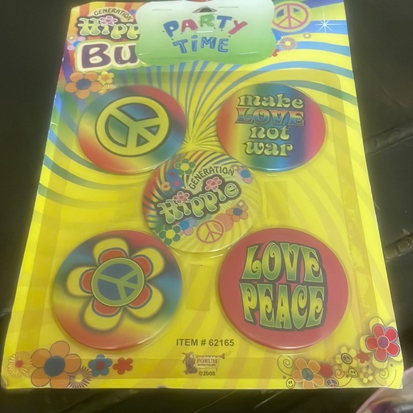 Party time hippie buttons - Picture 2 of 4
